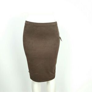 Suede Pencil Skirt BrownSize Medium‎
